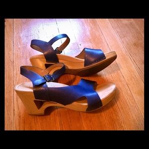 Dansko royal blue clog sandals, size 40